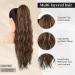 19.68 Inch Ponytail Extension Human Hair Ponytail Wave Drawstring Pony Hair Extension Synthetic Pony Tail Hair Pieces for Women Long Wavy Soft Natural Pony Tails Extensions Brown - Buy Online on SooperMarket.com