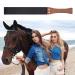 IWELAI Riding Crop for Horses, Leather Paddle Equestrianism Riding Crops with Anti-Slip Wooden Handle, 19 inch Black Super Durable Equestrian Crops
