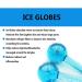 Quartz Glass Ice Roller 2Pcs Set for Hot Cold Therapy Skin Care - Reusable Ice Globes for Neck and Facial Massager - Reduces Redness and Inflammation - Promotes Blood Circulation - Blue - Buy Online on SooperMarket.com
