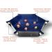 RNK Gaming Folding Hexagon Dice Tray - PU Leather and Blue Velvet for DND Dice Rolling Games - Buy Online on SooperMarket.com