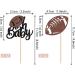 24 Pack Oh Baby American Football Cupcake Toppers Glitter Rugby Ball Oh Baby Cupcake Picks for Super Rugby Sports Theme Baby Shower Kids Birthday Party Cake Decorations Brown 1-oh Baby - Buy Online on SooperMarket.com