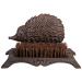 MAISONICA Hedgehog Shaped Cast Iron Shoe Scraper Boot Brush Brown