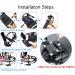 Adjustable Plastic Pedal Adapter with Toe Clips and Straps for Peloton Bike - Buy Online on SooperMarket.com