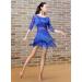 ZX Women's Fringed Ballroom Dance Costume - Royal Blue Large - Buy Online on SooperMarket.com