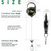 3Pcs SF Fly Fishing Zinger Retractor Combo Steel Cord Black Carabiner | Angler Tool Gear - Buy Online on SooperMarket.com