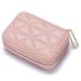 Leather Lipstick Case With Mirror For Purse Portable Travel Mini Durable Soft Leather Makeup Bag For Women's Toiletry Bag Suitable Daily Touch-up Cute Lipstick Holder Cosmetic Storage Bag (Pink)