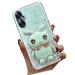 Tivenfezk Nadoli for Oppo Realme C55 Hase Hidden Stand Shell caricature glitter rabbits stand Soft silicone bling cell phone case transparent protective cover Oppo realme C55 green