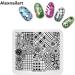 Nail Stamping Plate Set of 5 - Flower & Parrot Nail Art Templates | Perfect for Creative Designs! - Buy Online on SooperMarket.com