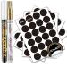 Dzsee labeling Self -adhesive round (4cm ) blackboard sticker black round sticker for labeling for glasses - stickers labels labels adhesive labels - extinguished waterproof for jam glass 96stk +2 pens