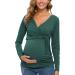 Love2Mi Long Sleeve Maternity Breastfeeding Top - V-Neck Cute Maternity Clothes | Hunterbr Long | Women's - Buy Online on SooperMarket.com