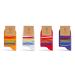 RAFRAY socks - rainbow striped sports socks - colorful sneaker socks in gift box - premium cotton - 4 pairs - size 36-40