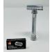 G.B.S Slant Safety Razor Shaving Set | Chrome Stubble Remover Brush & Stand - Classic Shave + 10 Blades - Buy Online on SooperMarket.com