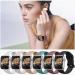 6 Pack Leopard Engraved Apple Watch Bands - Waterproof Cheetah Sport Silicone Wristbands for Women - Compatible with iWatch Series 8 7 6 5 4 3 2 SE - Starlight-38 A - Black/Pink Sand/Pine Green/Starlight/Smoke Violet/White - Buy Online on SooperMarket.com