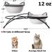 Y YHY Raised Ceramic Cat Food Bowls Set - 12 oz Elevated Pet Dishes with Stand for Cats and Small Dogs - Dishwasher Safe - Buy Online on SooperMarket.com