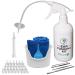 Ear Wax Removal Tool by Tilcare - Ear Irrigation Flushing System for Adults & Kids - Perfect Ear Cleaning Kit - Includes Basin Syringe Curette Kit (Spoon and Spiral) Towel and 30 Disposable Tips