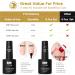 YTD LIKOMEY UV Nail Polish Shellac Set - 6 Translucent Colors Base & Top Coat 8 PCs 7.5ml Gel Kit for Professional Manicures - Buy Online on SooperMarket.com