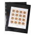 MUDOR Vario Stamp Pages for Stamp Album Binder 10 Sheet (20 Page) 1 Row Pages for Stamp Collectors Professional Pack (1 Row)