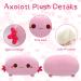 Yamepuia 35CM Axolotl Plush Pillow Toy - Soft Pink Stuffed Animal for Kids Birthday Gifts - Buy Online on SooperMarket.com