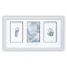 My Tiny Prints Newborn Baby Handprint and Footprint Kit, Baby Frame with Modern White Matting, Baby Keepsake Frame, Baby Picture Frame Kit with Ink Pad, Baby Shower Gifts, 17 L x 9.5 H, Gray/Grey