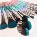 Crystal Handle Makeup Brushes Set - 10pcs Colorful Diamond Kabuki Brushes for Foundation, Concealer, and Eye Shadows - Blue - Buy Online on SooperMarket.com