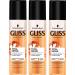 Pack of 3 - Gliss Kur Anti-Burdock Spray "TOTAL REPAIR" Express Repair Conditioner - 200ml