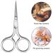 5-Piece Stainless Steel Nose Hair Scissor Set for Facial Grooming - Small Straight Tip Scissors for Hair Removal, Mustache, Beard, Eyebrows, Ear, Nose Trimming - Silver - Buy Online on SooperMarket.com