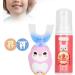 Kids Electric Toothbrush with U-Shaped Silicone Brush Head & 60ml Toothpaste - Pink | IPX7 Waterproof - Buy Online on SooperMarket.com