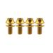 Wanyifa Titanium M5x12mm with Washers Bicycle Water Bottle Cage Hex Bolts Pack of 4 Gold