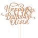 Cake Topper Happy Birthday Cake Topper Personalised Cake Topper Cake Decor Glitter Cake Toppers with Any Name Age 1st 10th 16th 18th 20th 21st 30th 40th 50th 60th 70th 80th (Rose Gold)