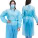 50-Pack Disposable Isolation Gown FDA Registered AAMI Level 1 PP & PE 30g Fully Closed Double Tie Back Elastic Cuffs Fluid Resistant Unisex (50)