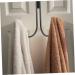 NAMOARLY 2pcs Double Hook Wall Mounted Clothes Rack Door Clothes Hangers Punch- Hook Back Door Nail 14x9cm Black - Buy Online on SooperMarket.com