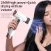 Cordless Hair Dryer 200W Fast Hair Drying Hot Cold Hair Dryer with USB Rechargeable Portable Blow Dryer for Dormitory Students Travel (US Plug) US Plug White - Buy Online on SooperMarket.com