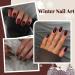 Dark Red Press On Nails - Medium Short Square & Ballerina Coffin Shape | 24 PCS Glossy Acrylic Fake Nails | Xcreando Spring Summer Collection - Buy Online on SooperMarket.com
