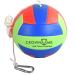 CROWN ME Tetherball Ball and Rope Set- Tetherball Ball with Rope and Carabineer Hoop, Two-Needles Pump, Glow in Dark Red&Green&Blue