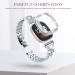 Goton Women's Bling Diamond Brick Design Band & Bumper Case for Fitbit Versa 3/Sense (Silver) - Buy Online on SooperMarket.com