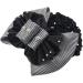 Lodokdre Faux Rhinestone Decor Ruched Bow Hair Snood Net Bun Cover White Black - Buy Online on SooperMarket.com