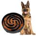 Large Pet Slow Feeder Dog Bowl Slow Eating Dog Bowl Fun Puzzle Feeding Bowl Non Skid Bloat Stop Dog Food Bowl Interactive Maze Bowl Black