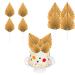 8 Pcs Gold Cake Topper Decorations Gold Palm Leaf Cake Toppers With Gold Cake Insert Decoration cake decorations for Birthday Party WeddingValentine's Day Baby Shower Diy