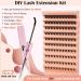 Individual Lash Extension Kit 100pcs 10-16mm 0.07 D-MIX Curl False Eyelash Clusters Women Lash Bond and Seal Glue Curved Tweezer for Lash Application Removal Beginner Practice Lash DIY Tool Set - Buy Online on SooperMarket.com