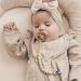 Silicone Soother Pacifier Chain for Teething Baby - Kowlone Dummy Clip | Unisex Newborn Dummies | Beige Dim Grey & Moss Green - Buy Online on SooperMarket.com