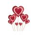 14 pcs Glitter Red Heart Cake Toppers Picks for Sweet Love Theme Wedding Engagement Valentine's Day Bridal Shower Mother's Day Party Cake Decors (Red Pink)