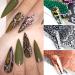 Leopard Print Nail Foils Transfer Stickers - Holographic Starry Sky Design for Acrylic Nails - 10pcs Style 12 - Buy Online on SooperMarket.com