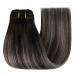 Buy Youngsee 50cm Clip-in Real Hair Extensions - Gray & Black | 120g 7PCs Smooth High-Quality - Buy Online on SooperMarket.com