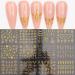 Gold Flower 3D Metallic Nail Art Stickers - Self-Adhesive Decals for Luxury Nail Designs - Women's Nail Art Decoration - Buy Online on SooperMarket.com