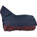 RL24 Weiddecke Full Neck 600D Waterproof Horse Blanket | Transition Rain Sheet | Polarfleece Lining | Size 145 cm Navy/Brown - Buy Online on SooperMarket.com