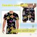 Arssm Men's Vintage 2-Piece Shirts and Shorts Set for Retro Summer Party - Black, X-Large - Buy Online on SooperMarket.com