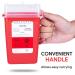Sharps Container for Home Use and Professional 1 Quart (3-Pack) by Alcedo | Biohazard Needle and Syringe Disposal | Small Portable Container for Travel 1 Quart 3 - Buy Online on SooperMarket.com