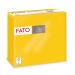 FATO-disposable paper napkins softness and gentleness pack with 40 napkins size 38x38 folded in 4 2-layer color yellow 100% pure cellulose paper FSC certified