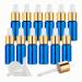 Tianzd 12 pieces 5 ml of empty chrome blue drip bottle Pipette bottles with glass pipette 5ml glass bottle with a drip pipette with gold screw cap for perfume oils essential oils blue 5 ml