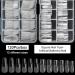 AORAEM 240pcs Acrylic False Nail Tips - Square & Coffin Shapes for DIY Nail Salon - Buy Online on SooperMarket.com